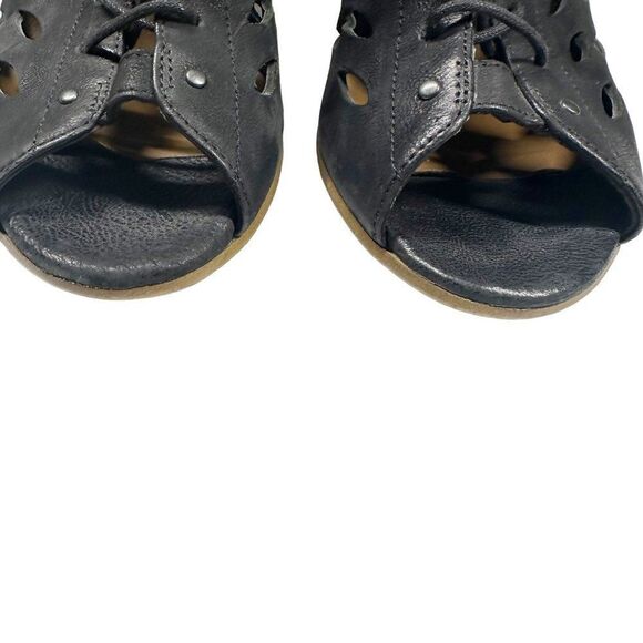 Paul Green Catalina Perforated Lace Up Leather Ankle Booties Boots Womens Size U - Picture 8 of 10